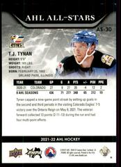Back | T.J. Tynan Hockey Cards 2021 Upper Deck AHL All Stars