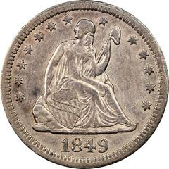 1849 O Coins Seated Liberty Quarter Prices
