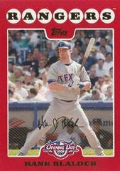 Hank Blalock #27 Baseball Cards 2008 Topps Opening Day Prices