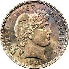 1901 Coins Barber Dime Prices