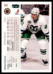 Back | Andrew Cassels Hockey Cards 1991 Upper Deck
