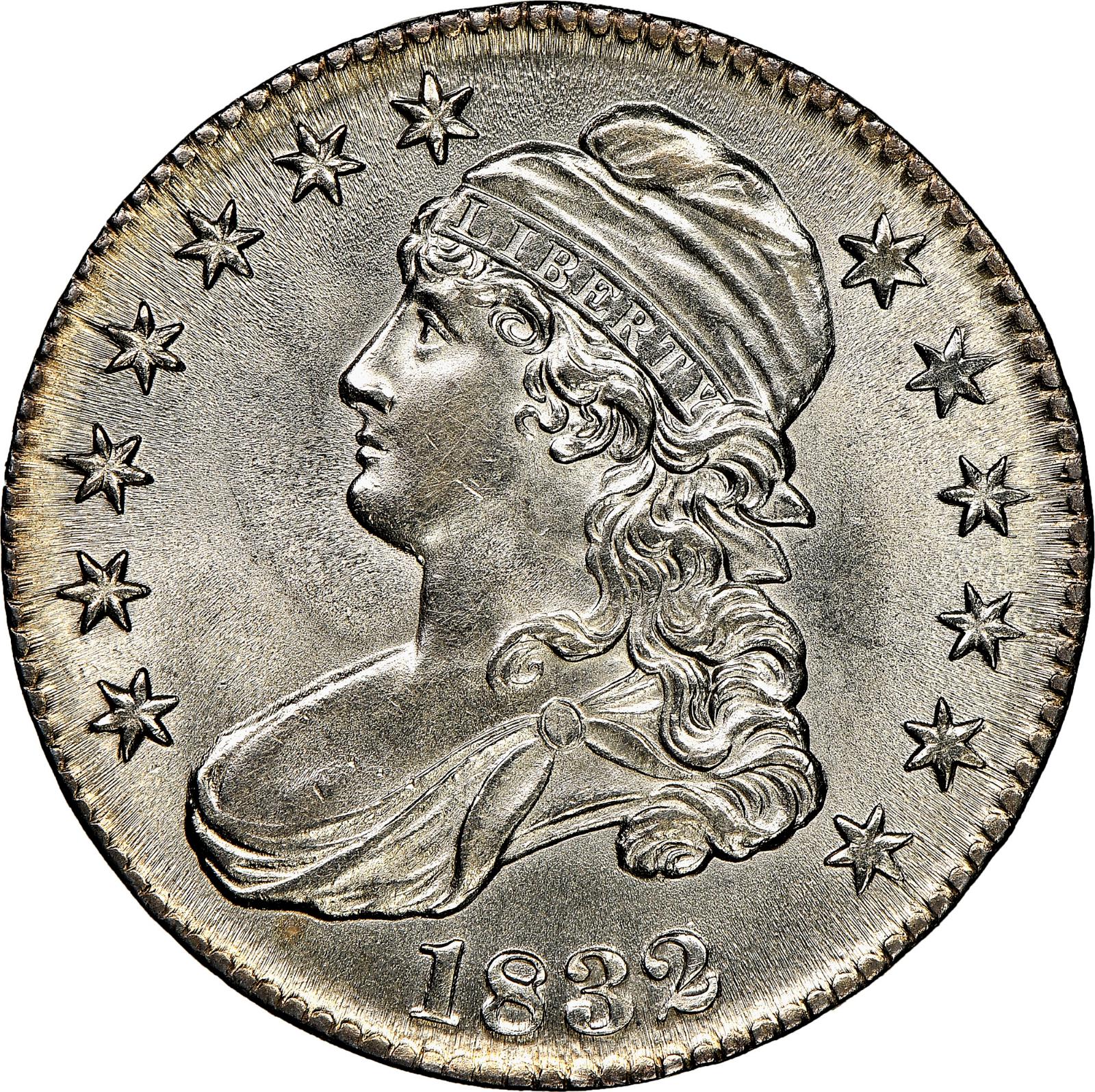 1832 Coins Capped Bust Half Dollar