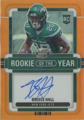 Breece Hall [Rookie of the Year Autograph Orange] #ROY-BH Football Cards 2022 Panini Contenders Optic Rookie of the Year Prices