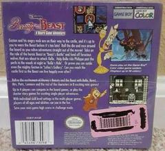 Beauty And The Beast A Board Game Adventure - Back | Beauty and the Beast A Board Game Adventure GameBoy Color