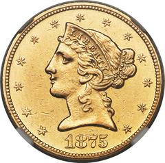 1875 Coins Liberty Head Half Eagle Prices
