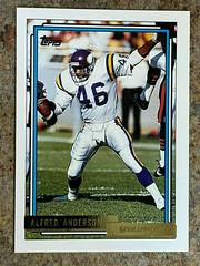 Alfred Anderson #222 Football Cards 1992 Topps Gold Prices