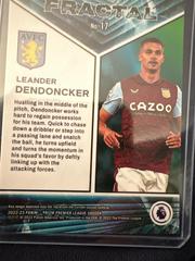 Back Of Card. Very Good Condition. Fresh From Box  | Leander Dendoncker [Blue Shimmer] Soccer Cards 2022 Panini Prizm Premier League Fractal