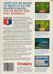 RBI Baseball - Back | RBI Baseball [Gray Cart] NES