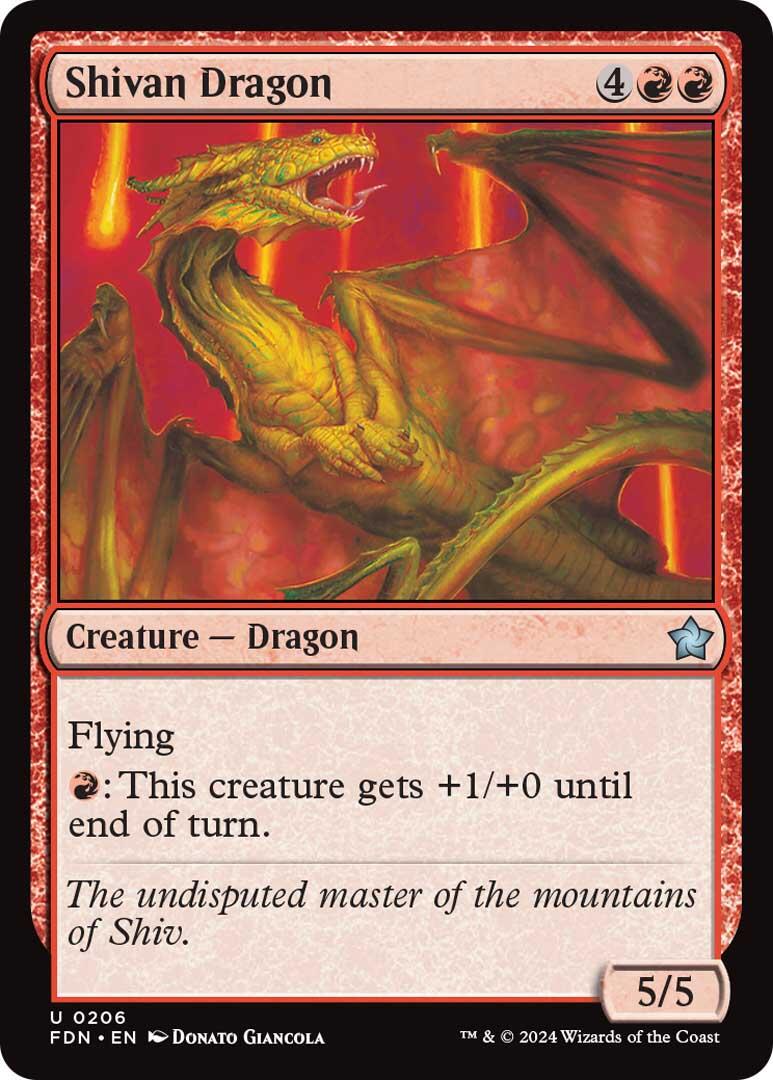 Shivan Dragon #206 Magic Foundations