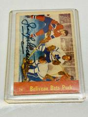 Beliveau Bats Puck #74 Hockey Cards 1955 Parkhurst Prices