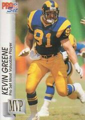 Kevin Greene #MVP21 Football Cards 1992 Pro Set Gold MVP's Prices