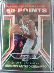 Giannis Antetokounmpo [Red Cracked Ice] Basketball Cards 2019 Panini Contenders Optic Playing the Numbers Game Prices