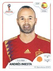 Andres Iniesta [Black Back] Soccer Cards 2018 Panini World Cup Stickers Prices