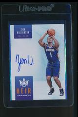 Zion Williamson [Citrine] #HA-ZWI Basketball Cards 2019 Panini Court Kings Heir Apparent Autographs Prices