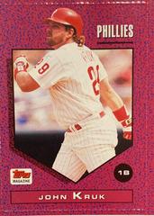 John Kruk Baseball Cards 1992 Topps Magazine Perforated Prices
