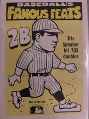 Blue Jays/Tris Speaker Baseball Cards 1986 Fleer Baseball's Famous Feats Prices