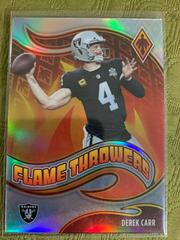 Derek Carr [Holo] #FT-12 Football Cards 2021 Panini Phoenix Flame Throwers Prices