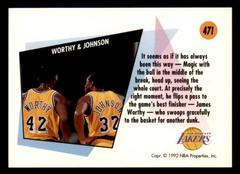 Back Side | J.Worthy/M.Johnson Basketball Cards 1991 Skybox