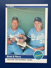 Brett & Perry [The Pine Tar Incident] Baseball Cards 1984 Fleer Prices