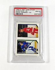 Alain Cote, Steve Yzerman Hockey Cards 1986 O-Pee-Chee Sticker Prices