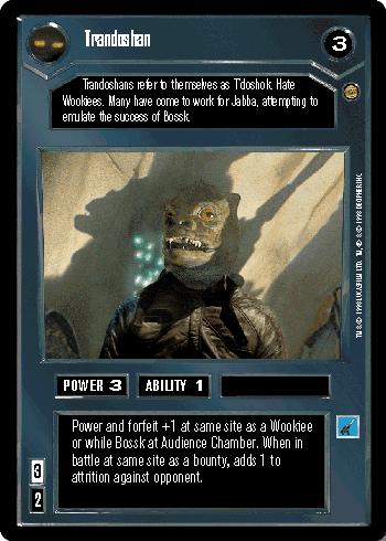 Trandoshan [Limited] Star Wars CCG Jabba's Palace