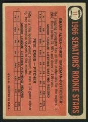 Back | Senators Rookies [Alyea, Craig] Baseball Cards 1966 Topps