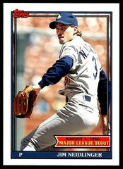 Jim Neidlinger Baseball Cards 1991 Topps '90 M.L. Debut Prices