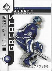 Curtis Joseph #109 Hockey Cards 2001 SP Authentic Prices