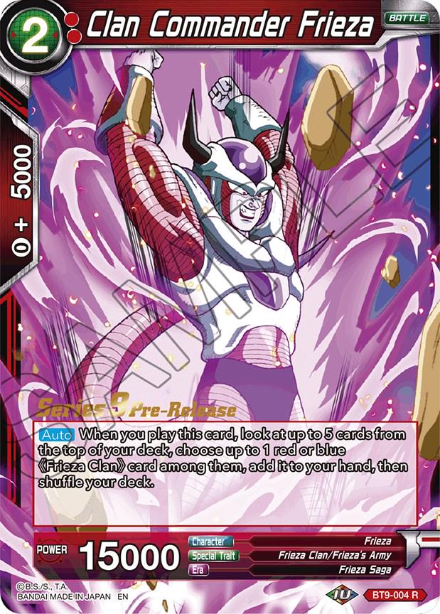 Clan Commander Frieza BT9-004 Dragon Ball Super Universal Onslaught: Pre-Release Promos