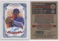 Maximo Acosta [On-Card Auto] #EAMA Baseball Cards 2021 Onyx Vintage Prices