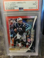 Tom Brady [Red Squares] Football Cards 2019 Panini Absolute Prices