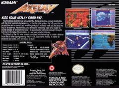 Axelay - Back | Axelay Super Nintendo