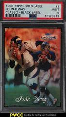 John Elway [Class 2 Black] #1 Football Cards 1998 Topps Gold Label Prices