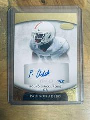 Paulson Adebo [Gold] #ASP-1 Football Cards 2021 Sage Aspire Autographs Prices