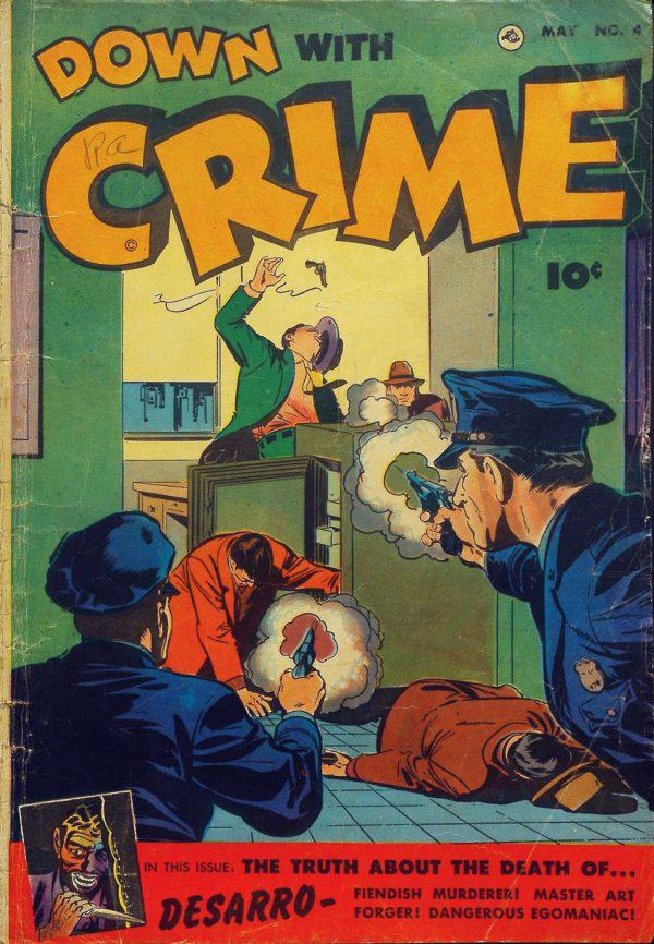 Down with Crime #4 (1952) Comic Books Down With Crime