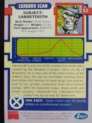 Back | Sabretooth Marvel 1992 X-Men Series 1