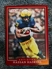 Hassan Haskins [Red] #ART-HH Football Cards 2022 Sage Hit Artistry Prices