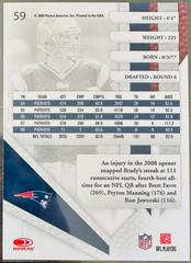 Back Of Card | Tom Brady Football Cards 2009 Playoff Absolute Memorabilia