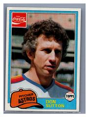 Don Sutton #11 Baseball Cards 1981 Coca Cola Prices