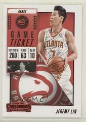 Jeremy Lin [Game Ticket Red] #2 Basketball Cards 2018 Panini Contenders Prices