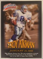 Troy Aikman #2 Football Cards 1997 Fleer Million Dollar Moments Prices