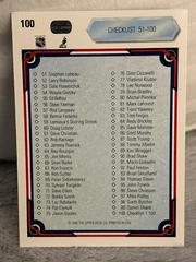 Checklist #1-100 #100 Hockey Cards 1990 Upper Deck Prices