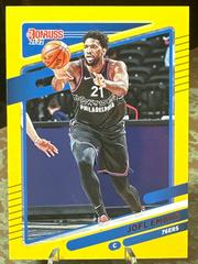 Joel Embiid [Yellow Flood] #1 Basketball Cards 2021 Panini Donruss Prices