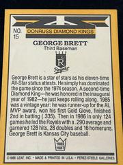 Back | George Brett [Diamond Kings] Baseball Cards 1987 Donruss