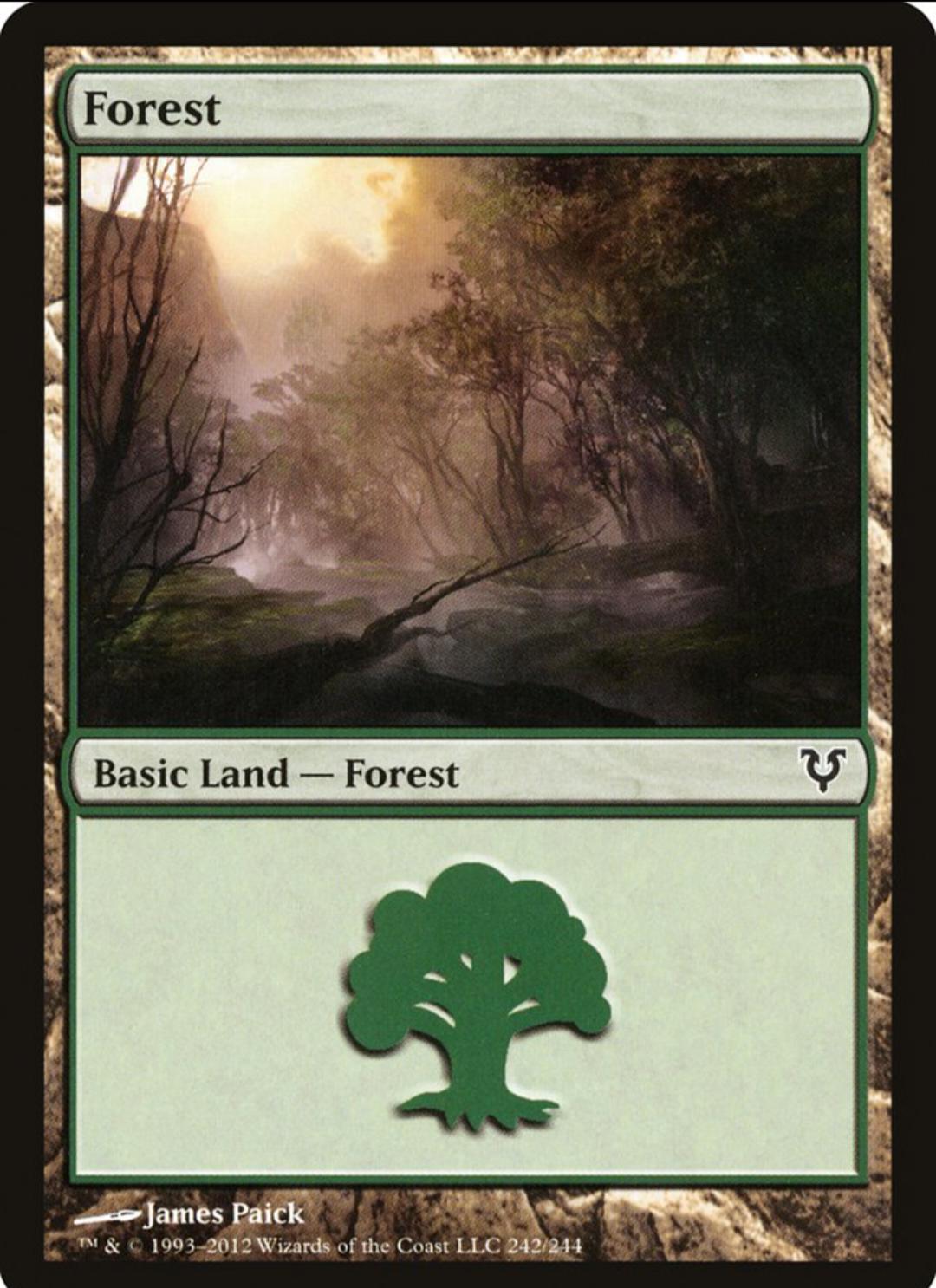 Forest #242 Magic Avacyn Restored