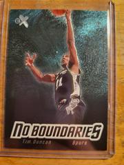 Tim Duncan Basketball Cards 2000 Fleer E-X No Boundaries Prices