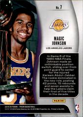 Back Side | Magic Johnson Basketball Cards 2019 Panini Prizm NBA Finalists