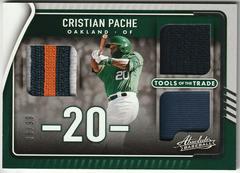 Cristian Pache [Retail] #TTT3-CP Baseball Cards 2022 Panini Absolute Tools of the Trade 3 Swatch Prices
