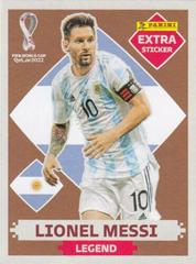 Lionel Messi [Bronze] Soccer Cards 2022 Panini World Cup Qatar Stickers Extra Prices