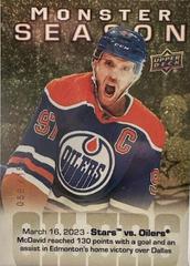 Connor McDavid [Gold] #MS-69 Hockey Cards 2023 Upper Deck Monster Season Prices